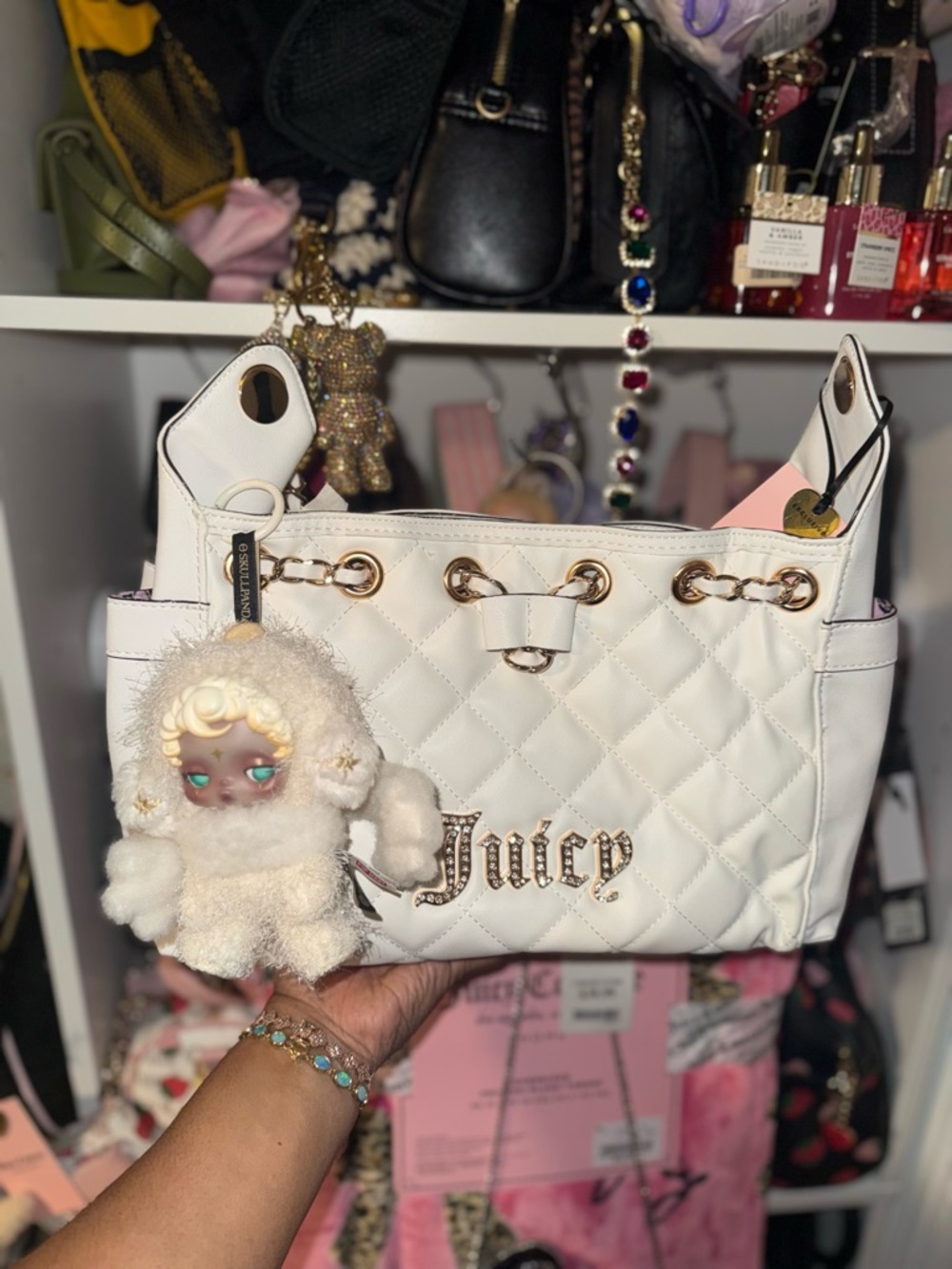 Juicy Couture Quilted Leather Bucket Bag
